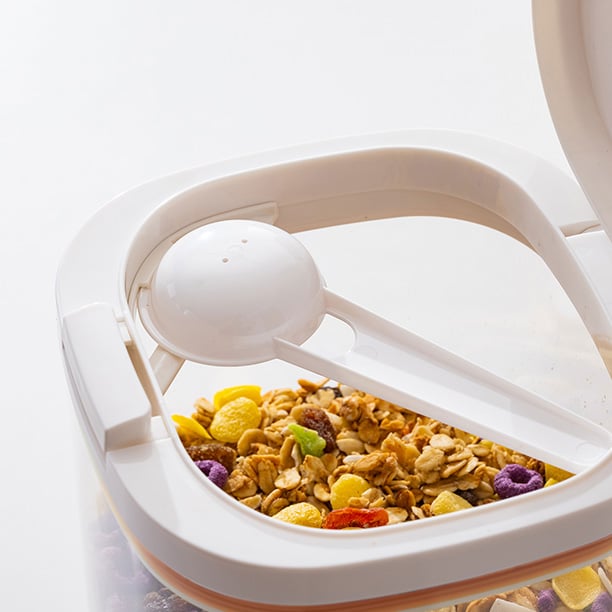 Hũ đựng thực phẩm kèm muỗng One Touch Canister - 2.3L, 1.7L, 1L - Màu trắng - HTE904-HTE905-HTE906, , large image number 4